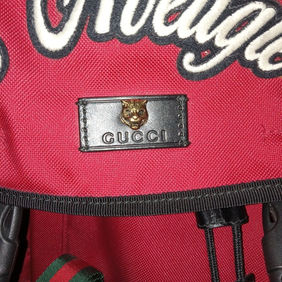 Gucci L'Aveugle Par Amour Tiger embroidered canvas techno backpack - Picture 3 of 10